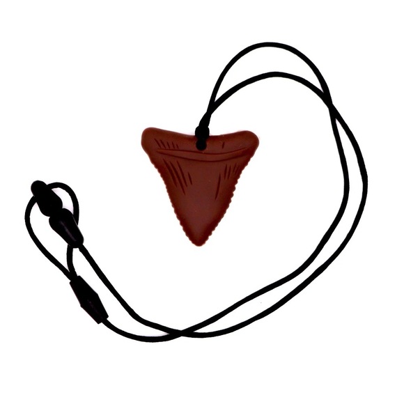 Black Shark Tooth Chew Necklace - 100% Food Grade Silicone- Anxiety, ADHD… - Picture 5 of 7